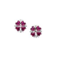 Earrings Amen Woman Quadricuore in Silver Zirconia EMHBR - EMHBR